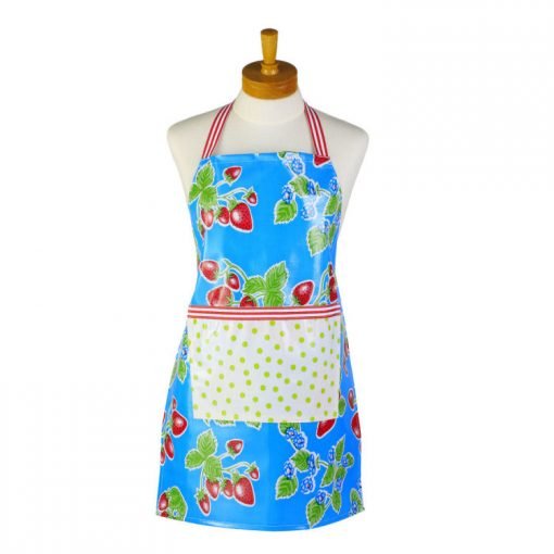 Little Kids Apron - Blue Strawberry